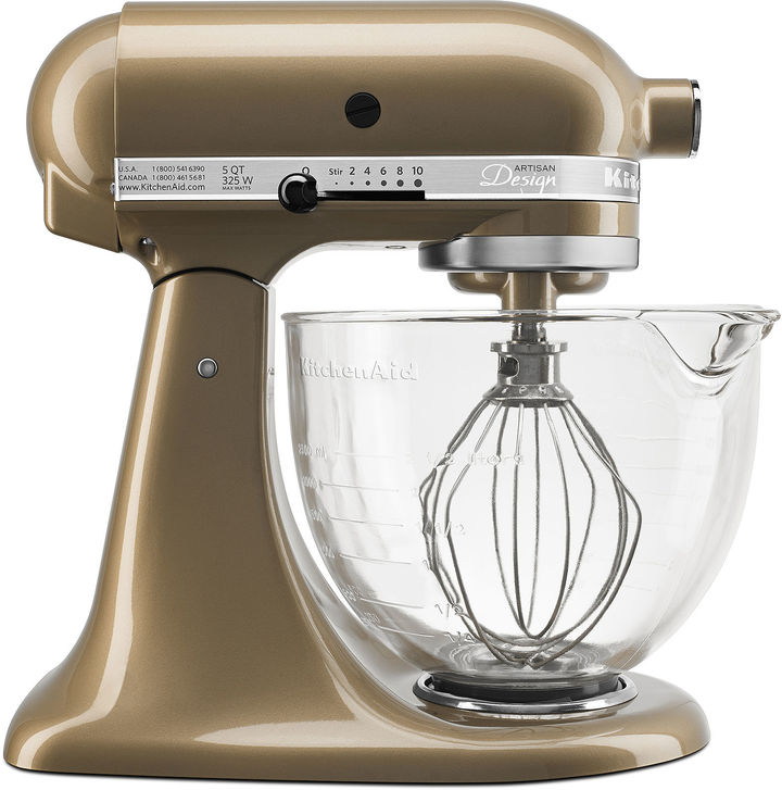 KitchenAid 5-qt Artisan 325W Tilt-Head Stand Mixer with Glass Bowl 