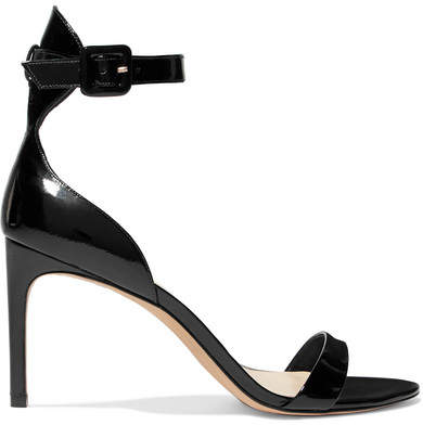 Nicole Patent-leather Sandals – Black – Art of Being Female