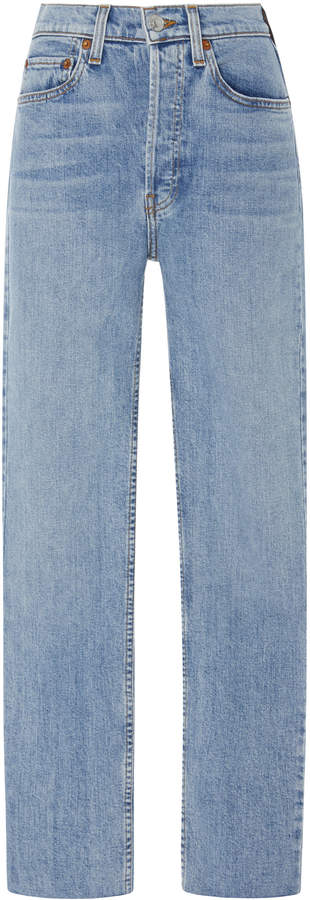 Re/done Cropped High-Rise Straight-Leg Jeans – Art of Being Female